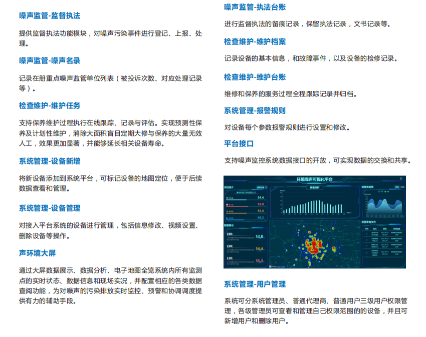 噪聲監測大數據可視化平臺