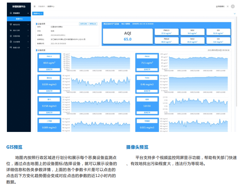 大氣環境惡臭在線監控監管云平臺
