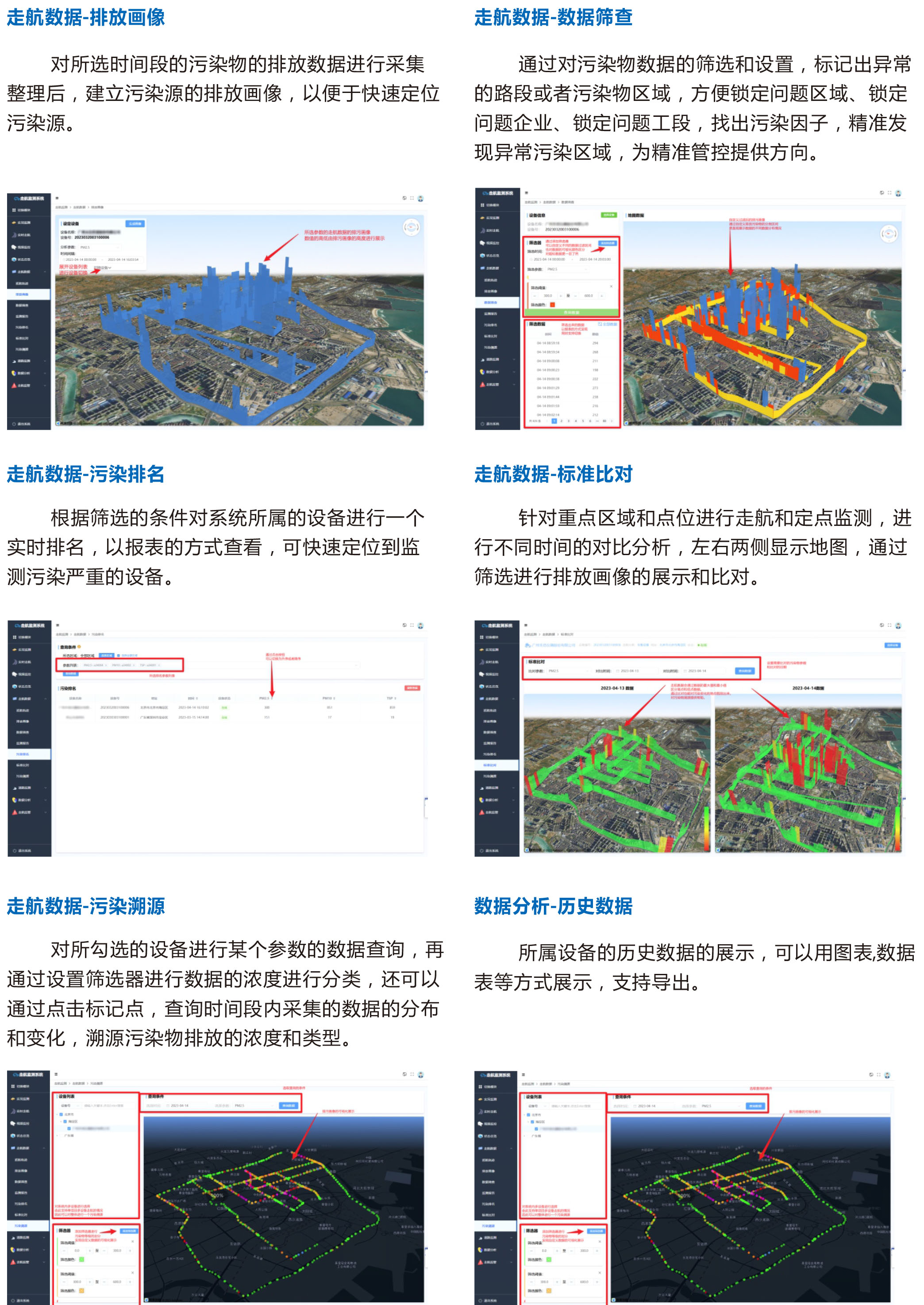 走航式環境監管系統平臺：可根據用戶要求定制界面